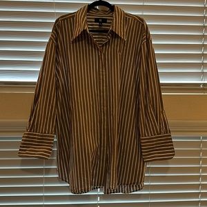 Banana Republic Oversized Women’s Striped Button Down Like New